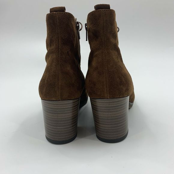 Gabor Brown Suede Lace Up Ankle Boots Size 8.5 - Picture 4 of 11